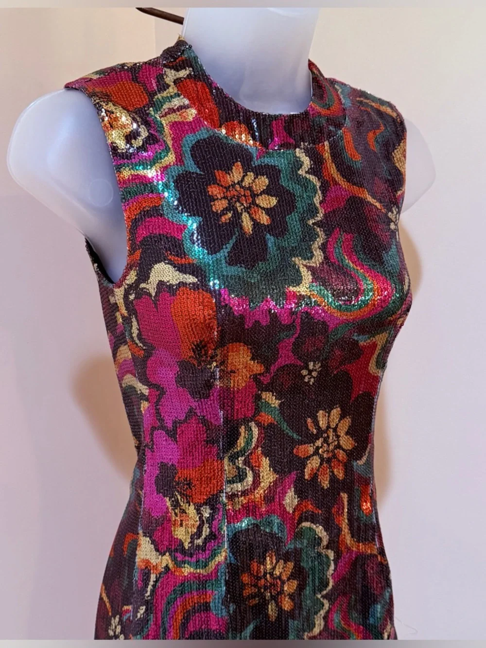 NEW MISA LOS ANGELES NAKIA FLORA GROOVE SEQUIN MINI DRESS SIZE XXS - Picture 7 of 15